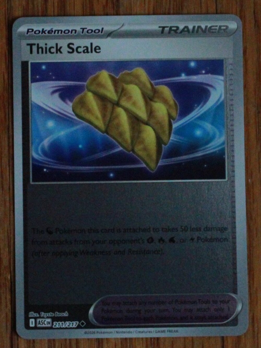 Pokemon "Thick Scale" Reverse Holo Trading/Playing Card